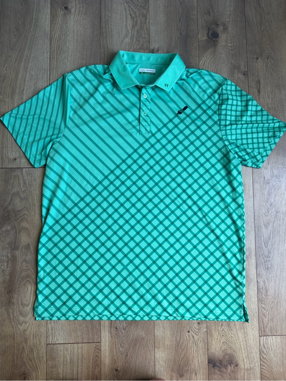 Fore Fathers Golf Shirt Men’s XL Green Turf Dad Mowing Golf Performance Polo